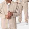 Men's Fashion 2026 Spring/Autumn Wrinkle-Resistant Checked Jacket & Long Pants Set