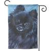 Pride Flag Pomeranian Cute Dog Dad Black Charm Welcome Flag Outdoor Holiday Party Decoration Home Garden Yard Decoration Double-Sided 30.48 X 45.72