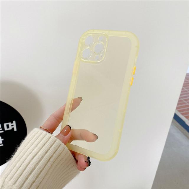 

Роскошный прозрачный однотонный чехол для телефона для iPhone 11 12 13 Pro Max 7 8 Plus X Xs Max Se 2 3 Противоударная задняя крышка Funda Iphone11 12 For iPhone 13