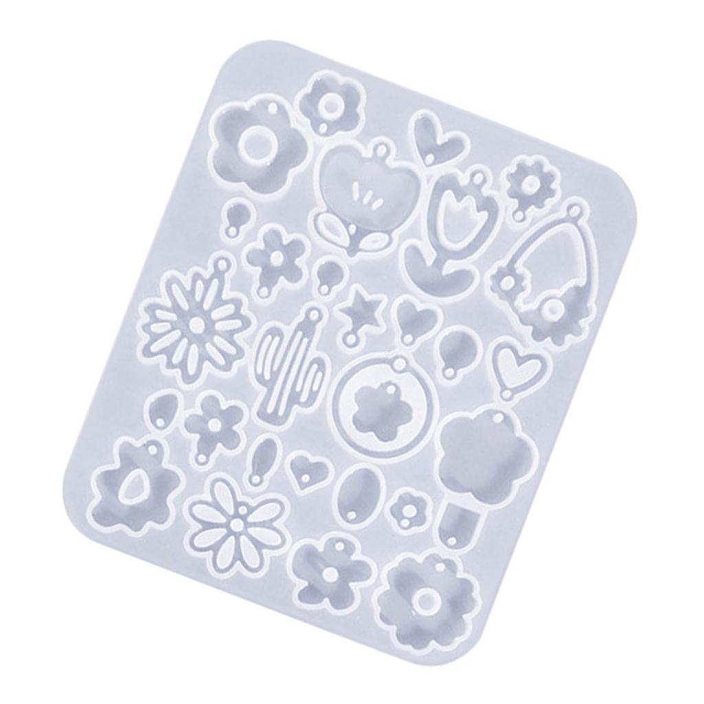 Ohrringe Epoxidform Werkzeuge/Blumenförmige Ohrringe Form Handgefertigter Ohranhänger Silikonformen für Bastelbegeisterte