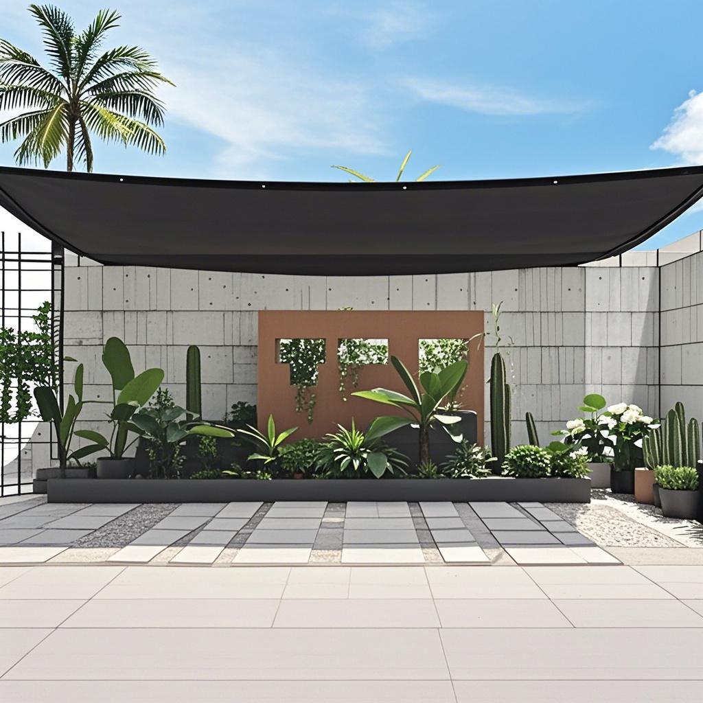 New 6PIN Black Sunshade Net Shading65~75% Plant Greenhouse Cover Mesh Fence Privacy Screen Garden Sun Shed Outdoor Anti-UV