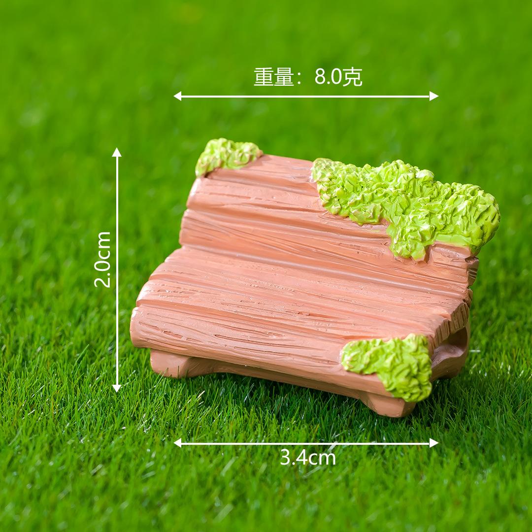 Miniature Garden Creative DIY Decoration Set with Wooden Planks and Short for Terrariums One Size