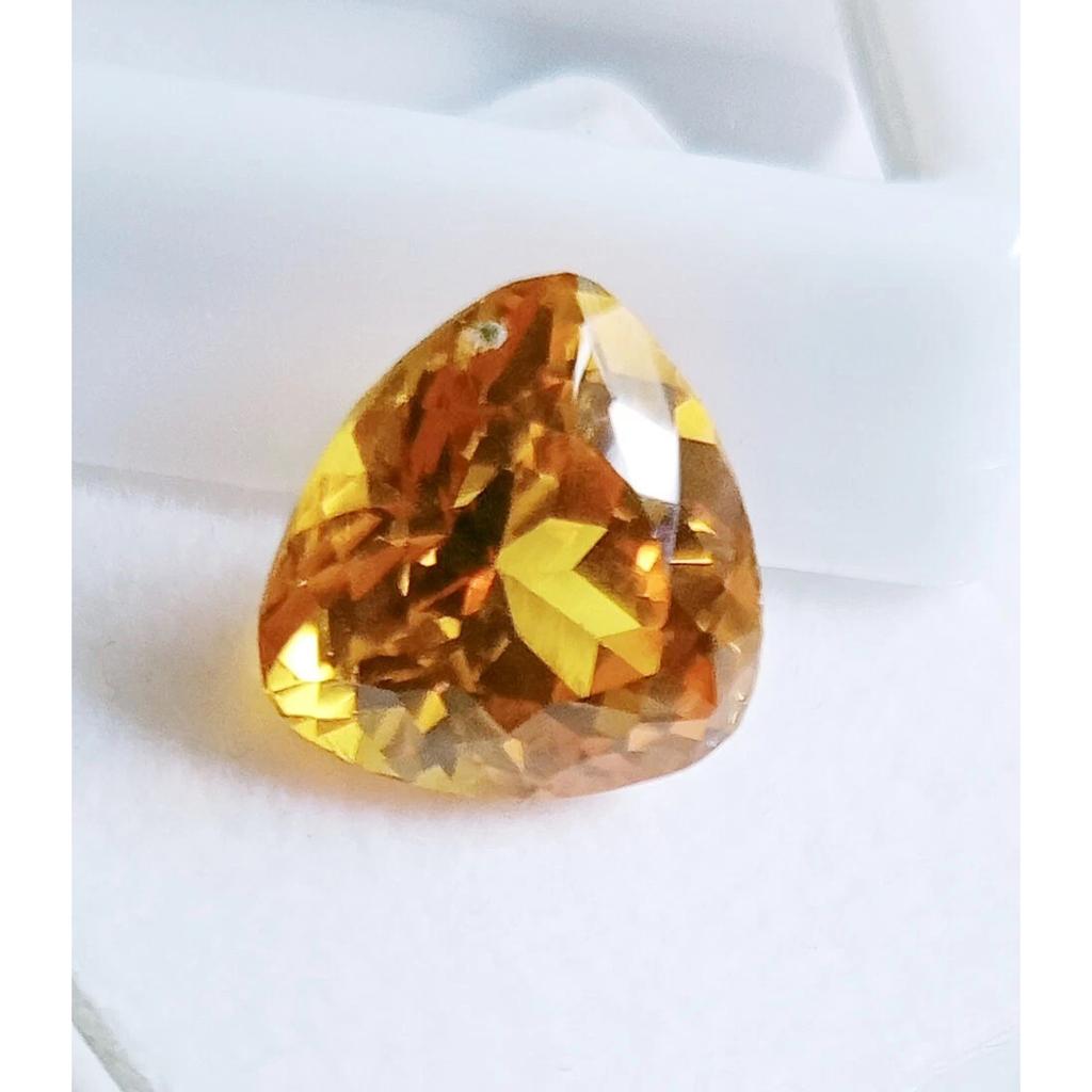 Padparadscha Sapphire Natural 8+ Ct Trillion Cut Fabulous Certified Gemstone