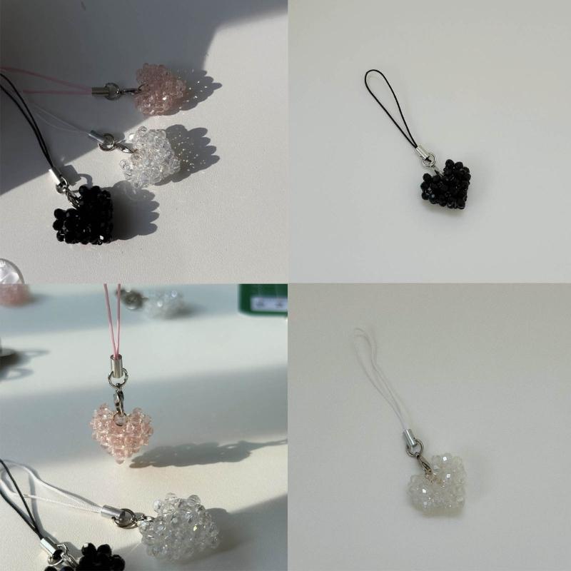 Fashionable Pendant for Furniture Stylish Crystal Heart Keychain Heart shaped Pendant for Home and Car Decorations