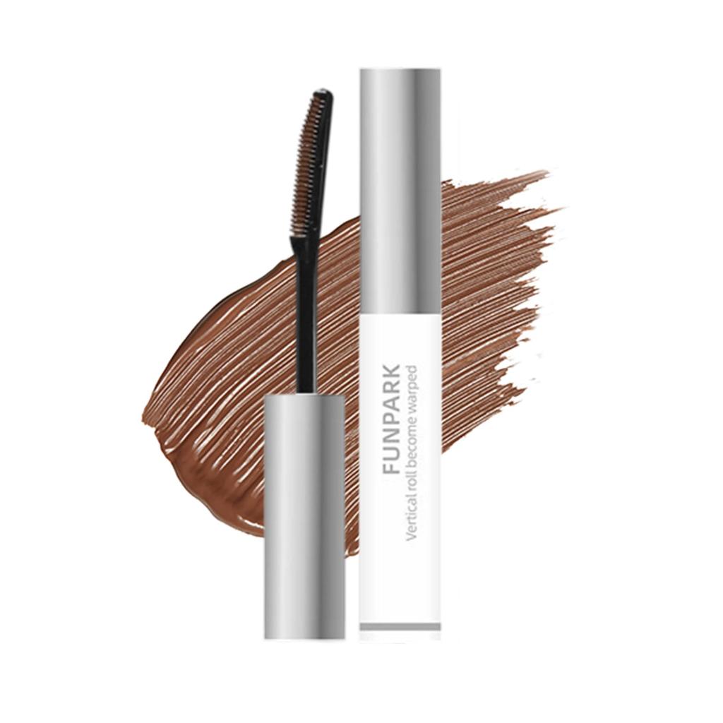 HESBUTY Natural Washes Off with Hot Curling Mascara with Serum for Eyelash Translucent Makeup Mascara, Brown, Long-Curling Formula, Water, Care,
