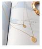 French Retro Style Portrait Beaded Necklace, 18K Gold-Plated Titanium Steel, P508