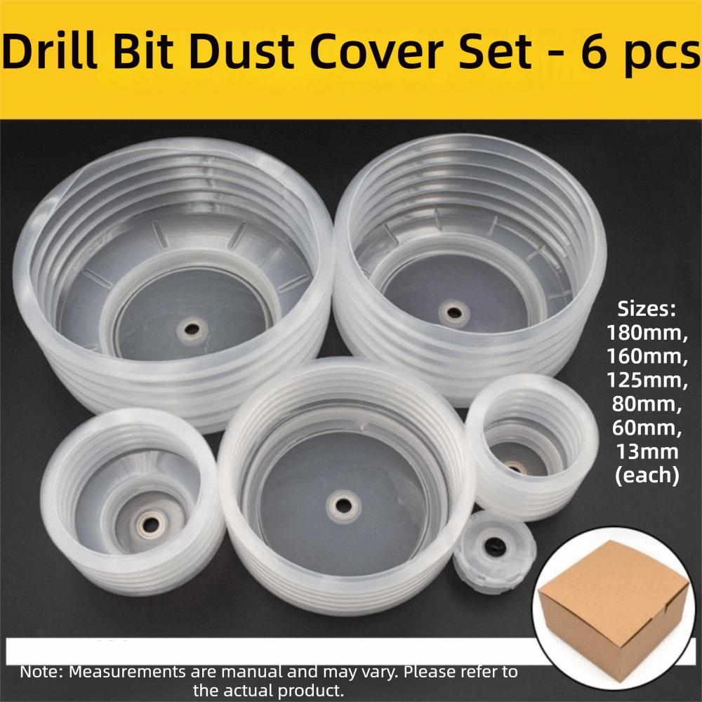 

6Pcs Set Clear Hole Opener Dust Cover 13/60/80/125/160/180mm Perforated Ash Catching Bowl Ash Dust Cover Plasterboard