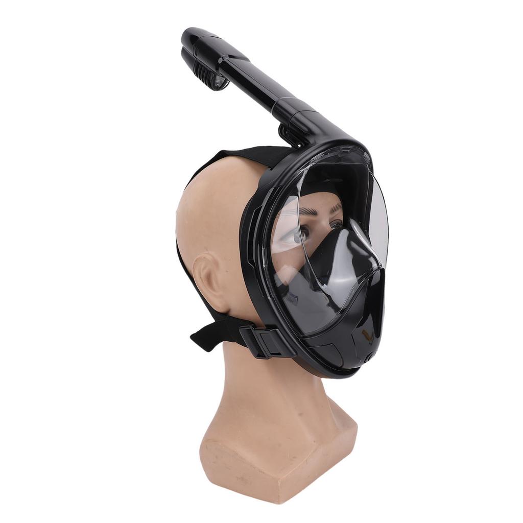 Snorkel Face Cover 180 Degree Panoramic View Anti Fog Splashproof Silicone Full Dry Breathing Snorkeling Face Guard