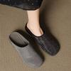 Autumn Baotou Slippers Women's Fashion Round Toe Deep Mouth Sequin Anti-slip Wear-resistant Block Heel Shoes