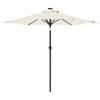 Vidaxl Parasol Ogrodowy Na Stalowym Słupku, Biały, 225X225X212 Cm