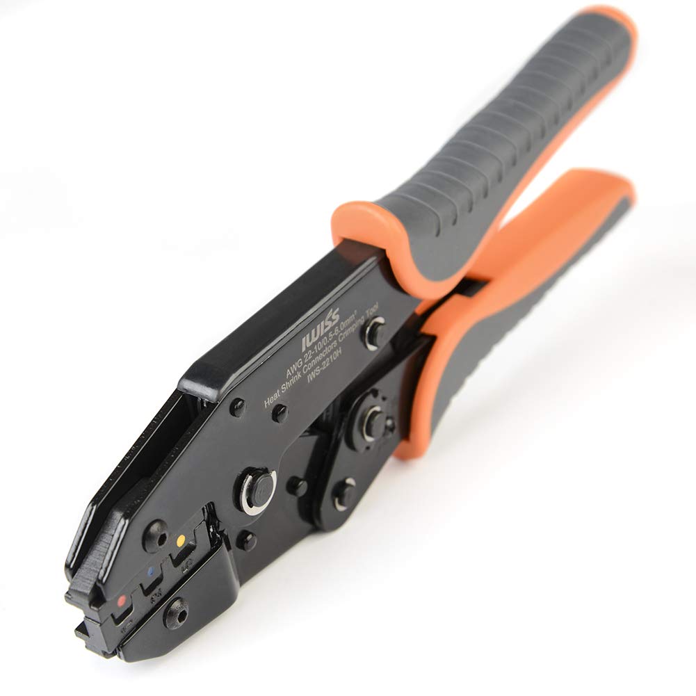IWISS Waterproof Crimp Terminal Crimping Sleeve Crimping Ratchet Type IWS-2210H Tool,