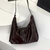 Stor Kapasitet High End og Enkel Tote Bag for Kvinners Moteable Ensfarget Skulderveske Moteable Pendler Crossbody-veske