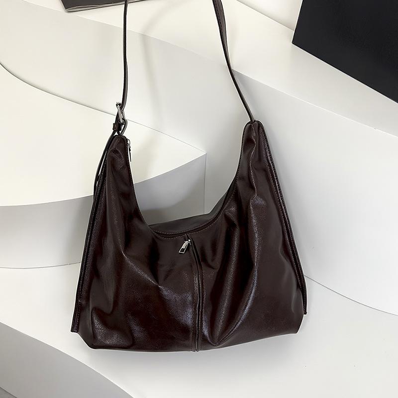 Stor Kapasitet High End og Enkel Tote Bag for Kvinners Moteable Ensfarget Skulderveske Moteable Pendler Crossbody-veske