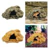 Reptile Hideout Basking Decorative Resin Rock Hides for Turtles Gecko Snakes Aquarium Decoration