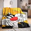 1pc Sylvester Tweety Looney Tunes Flannel Throw Blanket Lightweight Soft Warm All Season Blanket for Sofa, Bed, Travel,L1029020