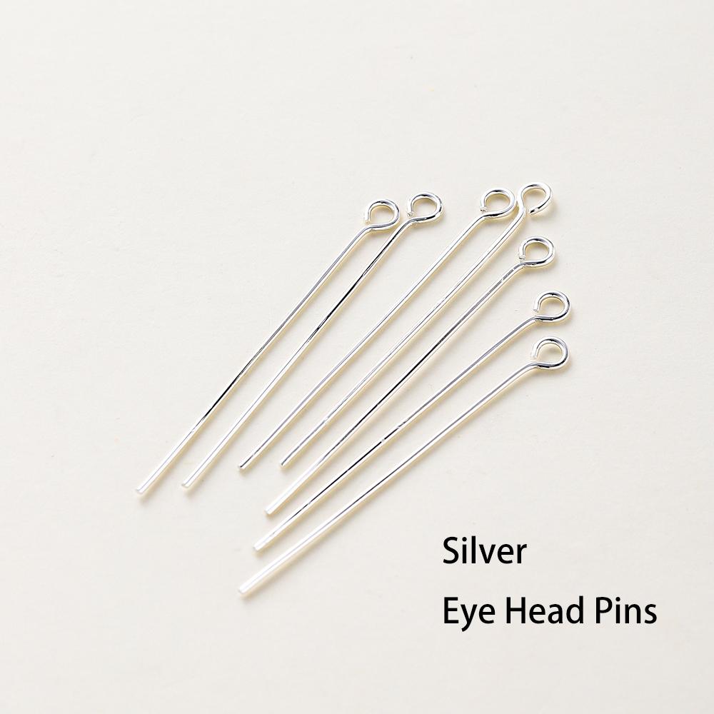 100Pcslot 14K 18K Gold Plated 16-50Mm Ball Head Pins Diy Jewelry Making Findings Brass Metal Flat Head Eye Head Pins Supplies