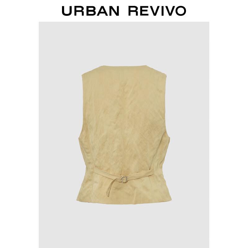 UR2025 Women's Retro V-Neck Button Sleeveless Vest