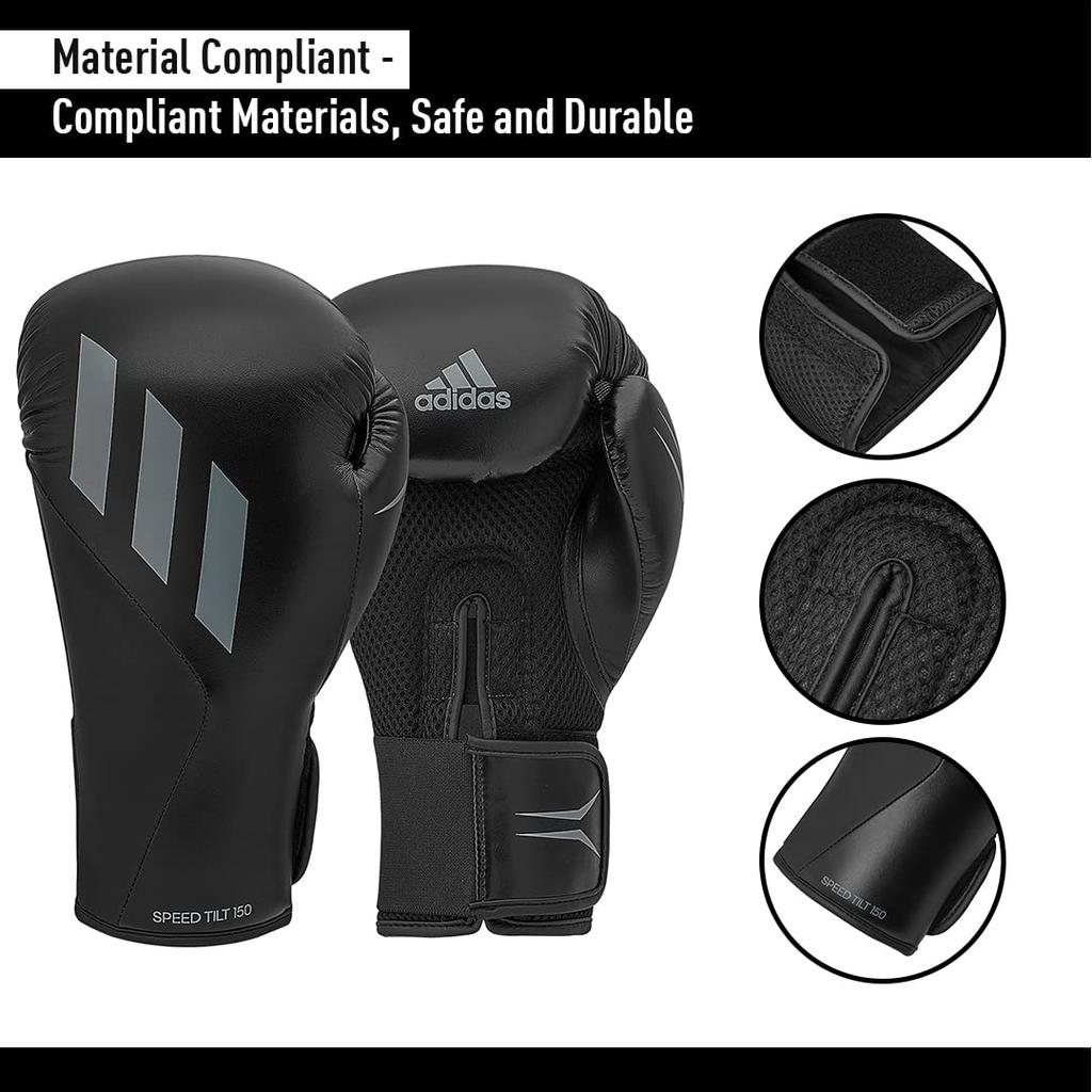 Adidas Combat Sports Boxing Martial Arts Boxing Gloves Speed Tilt 150 Training Boxing Gloves SPD150TG 8OZ Royal/Mat Black/Solar