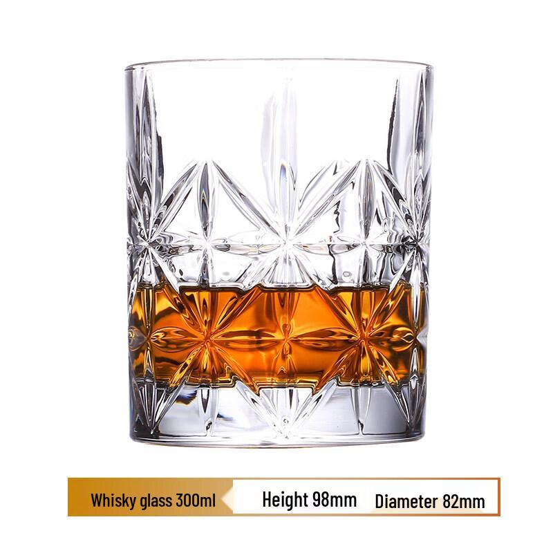 HA European Style Crystal Whiskey Glasses - Melody Cup