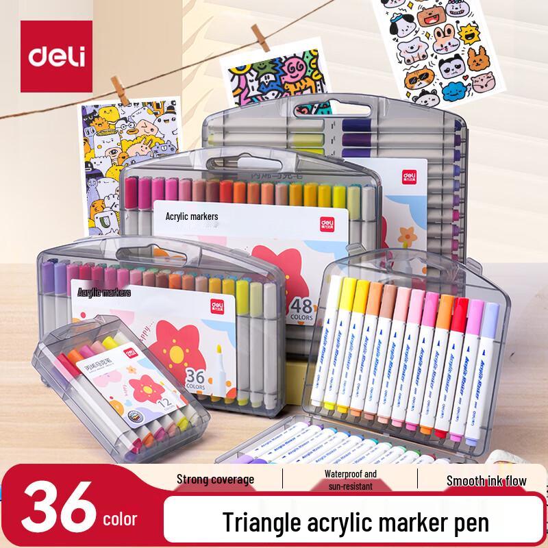 Deli Water-Based Acrylic Marker Pen Set