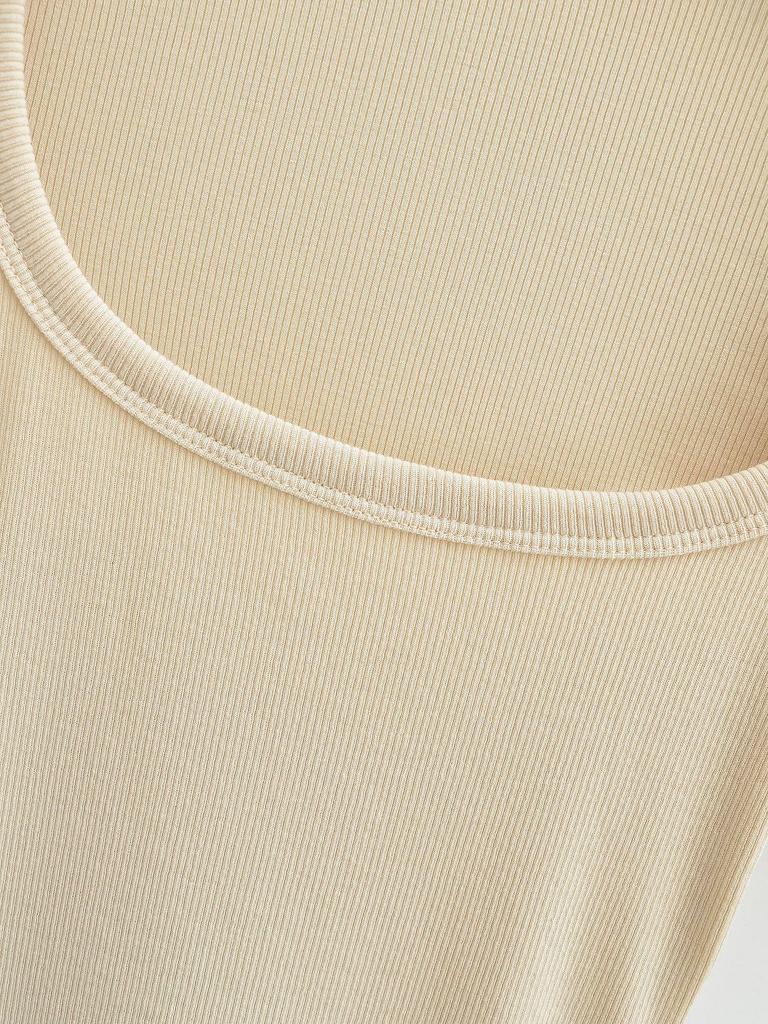 2024 Retro Slimming Women's Horseshoe Collar Tee