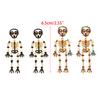 Skeleton Dangle Earrings Colorful Rhinestones Skull Stud Earrings Halloween