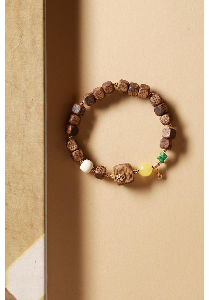 Authentic Agarwood 6mm DIY Square Sugar Bead Bracelet - Customizable Accessories