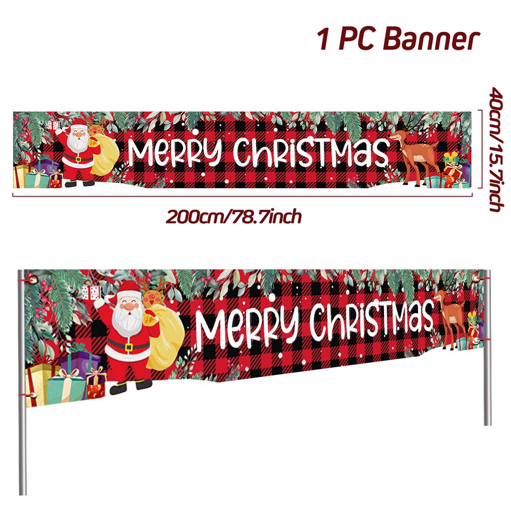 Christmas Outdoor Banner Merry Christmas Decoraton For Home 2025 Cristmas Outdoor Decor Xmas Navidad Noel Happy New Year 2025