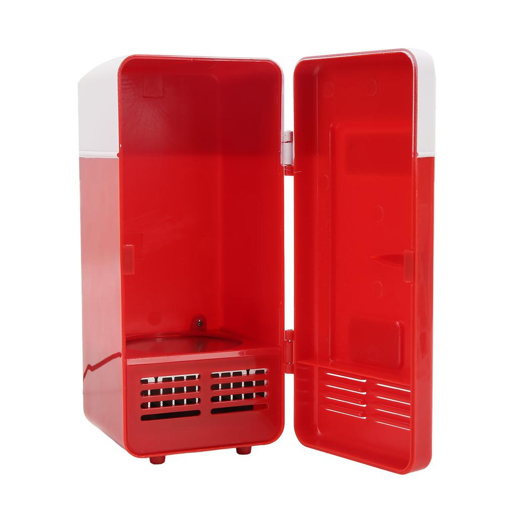 USB Mini Fridge Refrigeration Heating Freezing Travel Car Fridge Beverage Cooler Refrigerator Red