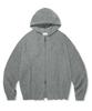 FILLUMINATE Felpa con cappuccio in maglia attutita con zip Grigio