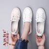 Little White Shoes Women's Spring and Autumn Breathable Shallow Mouth New Student Board Shoes Comfortable Single Shoes One Pedal
