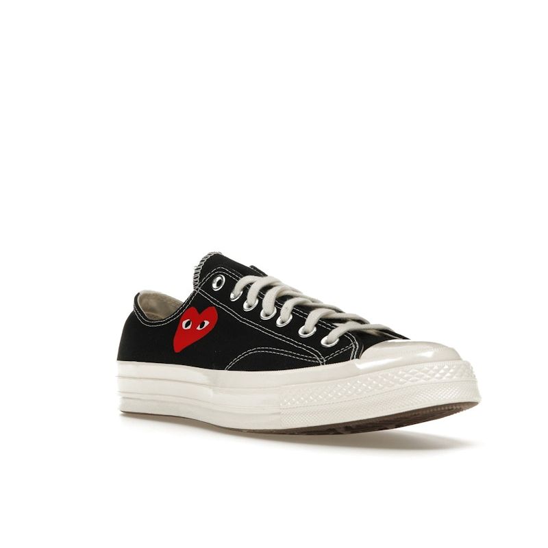 Comme Des Garçons PLAY X Converse Chuck 70 Low Single Heart - Black Unisex Sneakers Red Egret A08804C