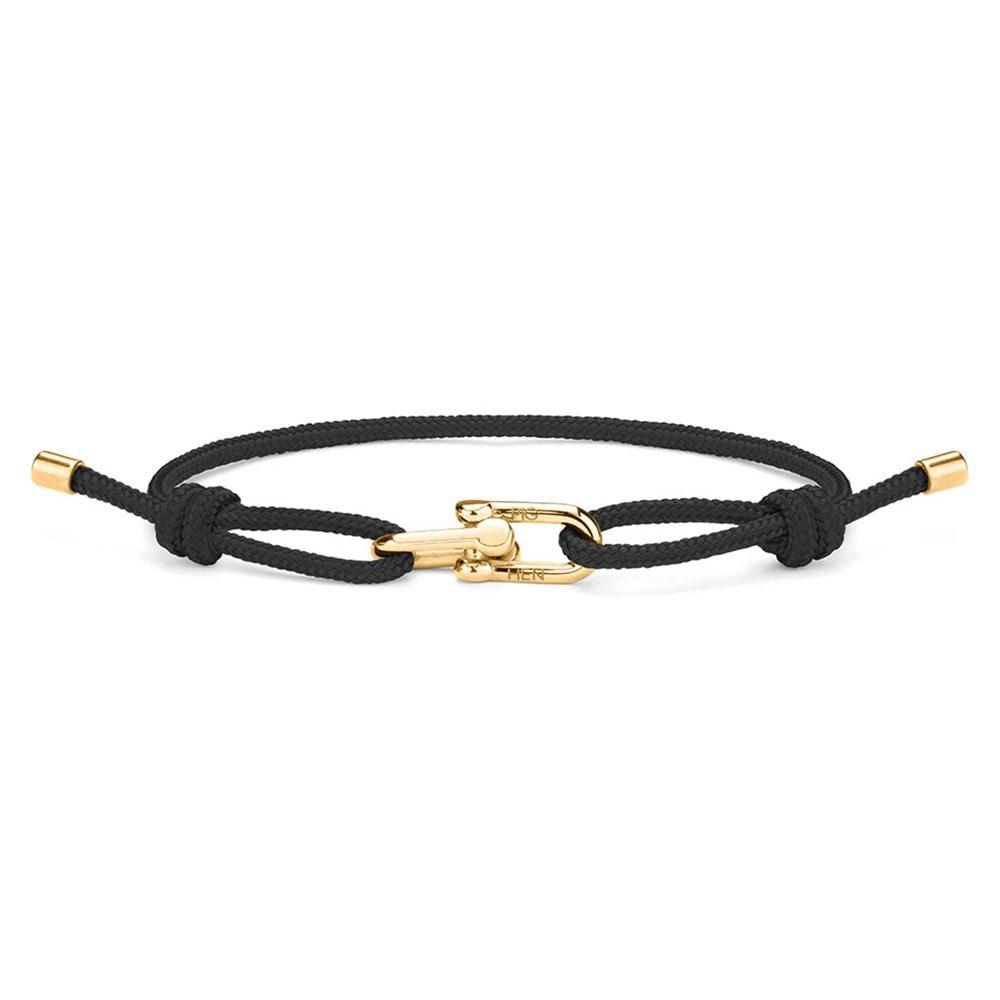 

Pig & Hen Dunting Dean Bracelet - Black x Gold L