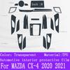 For MAZDA CX-4 CX4  TPU Gearbox Panel Film Dashboard Protective Sticker Interior Anti-Scratch Car film protect