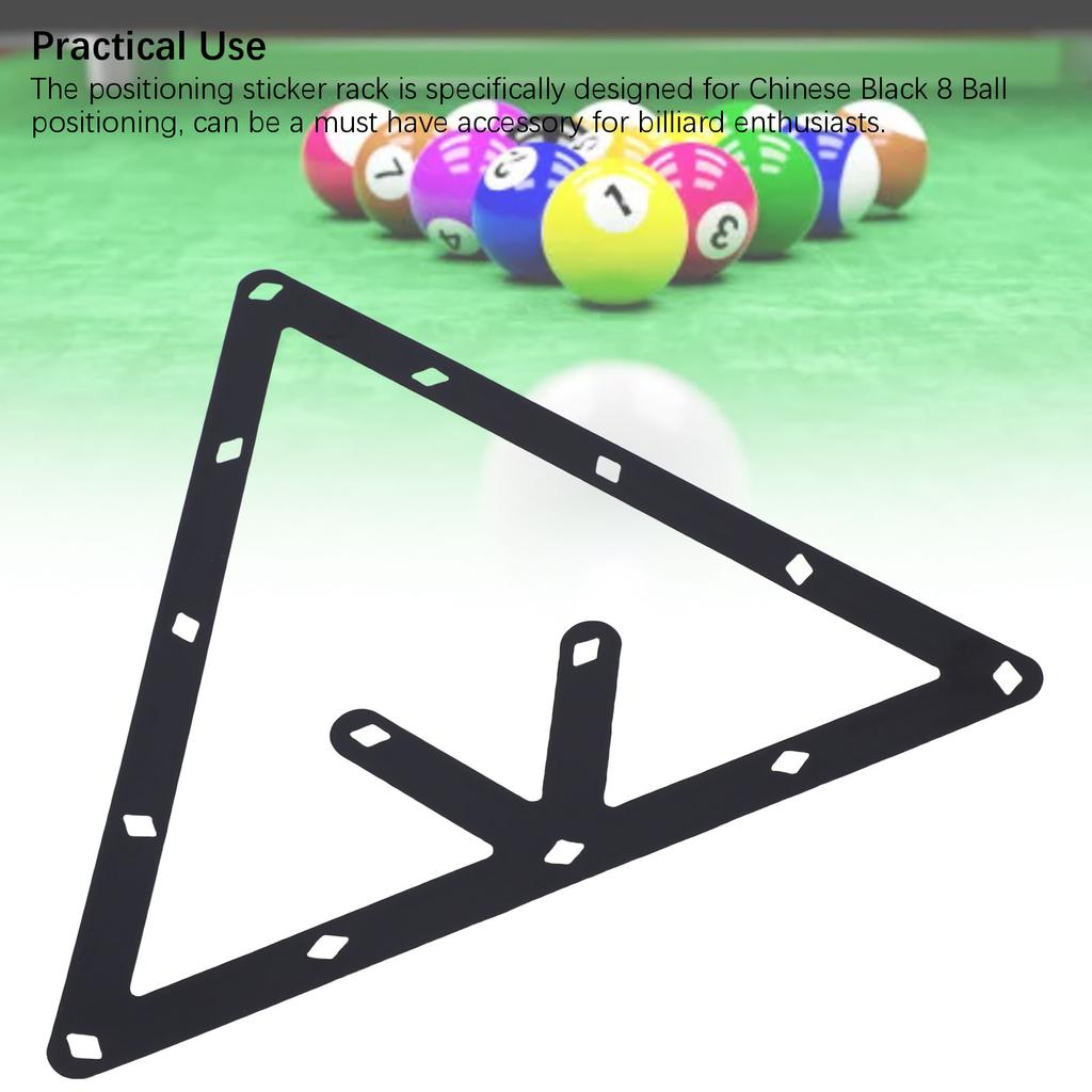 6Pcs Billiard Positioning Paper Secure Fit Billiard Triangle Positioning Sticker for Chinese Black 8 Ball Positioning