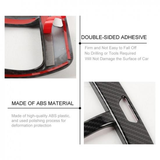 Rear Air Conditioner Vent Cover Trim Decor For Ford Bronco Sport  Carbon Fiber