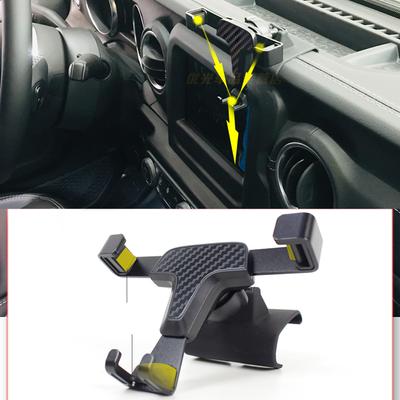 Car Phone Holder For Jeep Wrangler JL 2022 Dashboard Mount Bracket Mobile Phone Holder Cellphone Cradle