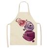 Nail Polish Lipstick Kitchen Cotton Linen Apron Bib Home Cleaning  Ladies  Cooking Picnic