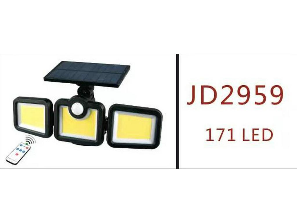 2021 Triple-Head Solar LED Wall Light with Motion Sensor for Outdoor Use