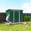 8.5 X 4ft Metal Shed with Lightsky Panels, Garden Storage Tool House with Double Doors for Garden, Patio and Lawn, Green