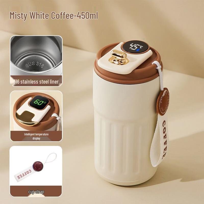 Shangqi Smart Temp Display Stainless Steel Coffee Thermos