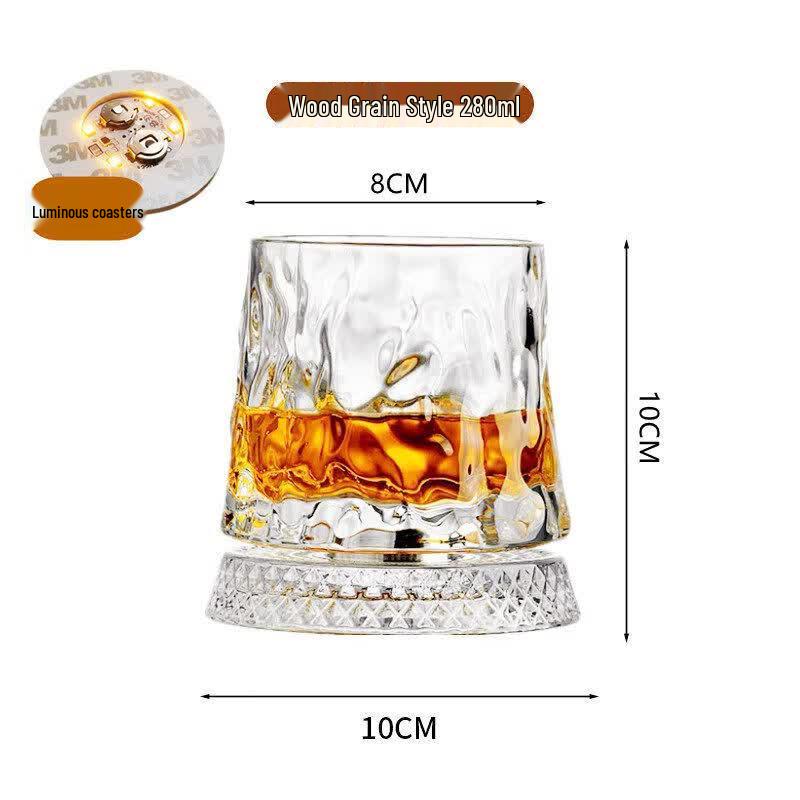 Rotating Crystal Whiskey & Brandy Glass