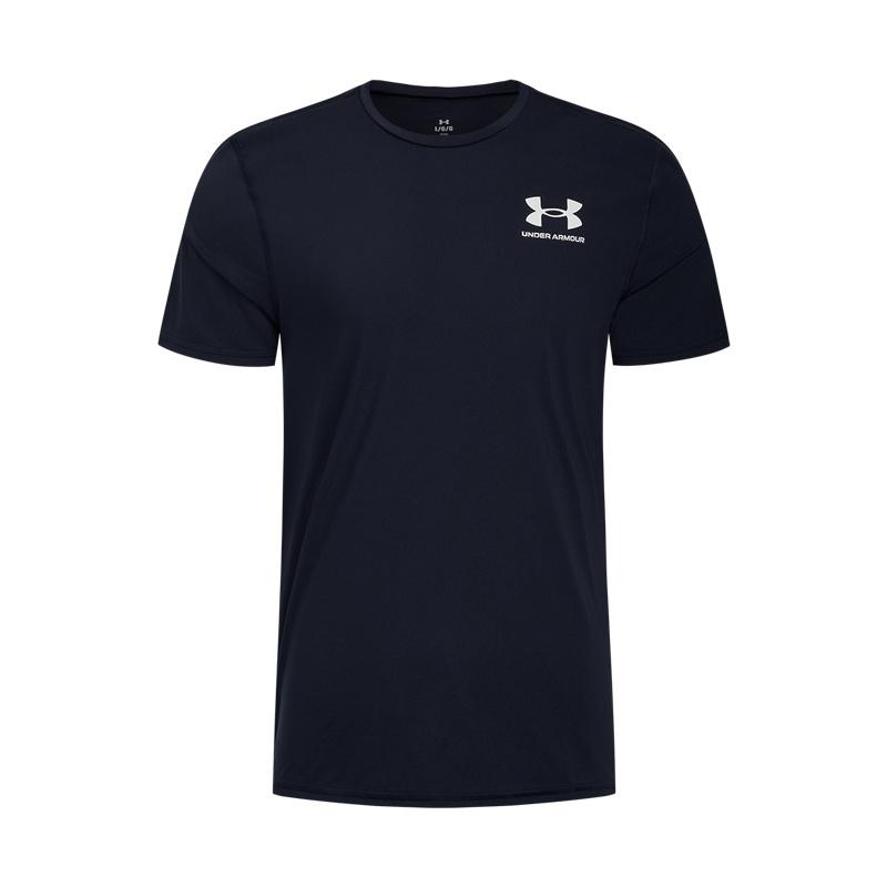 Under Armour HeatGear Fitted T-Shirt  Midnight Navy White  Men s 6000939-410 XL