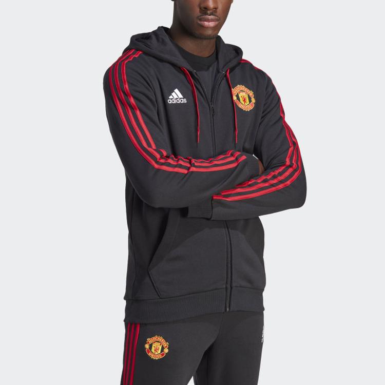 Adidas Manchester United Dna Full-Zip Hoodie Men Hoodies Black IA8529