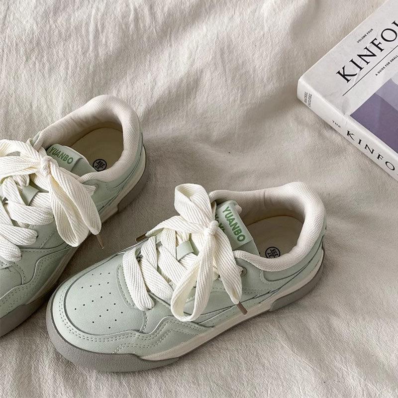 

Универсальные толстоподошвенные уродливо-милые большеголовые кеды женские весна 2025 новые мягкоподошвенные легкие немецкие тренировочные туфли повседневная спортивная обувь 40 зелёный