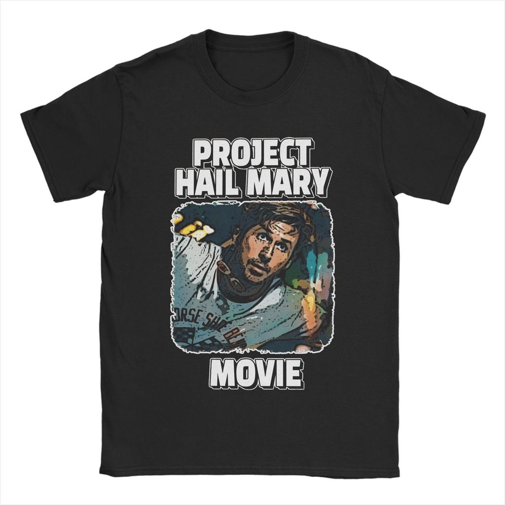 Project Hail Mary Vintage TShirt Unisex Y2K Retro Cotton T Shirts Beach O Neck Hippie Tee Shirt Pattern Plus Size Tops