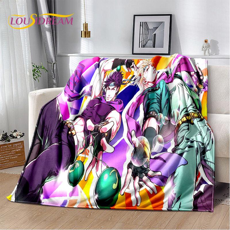 jojo's Bizarre Adventure Anime Soft Plush Blanket,Flannel Blanket Throw Blanket for Living Room Bedroom Bed Sofa Picnic Cover 3D