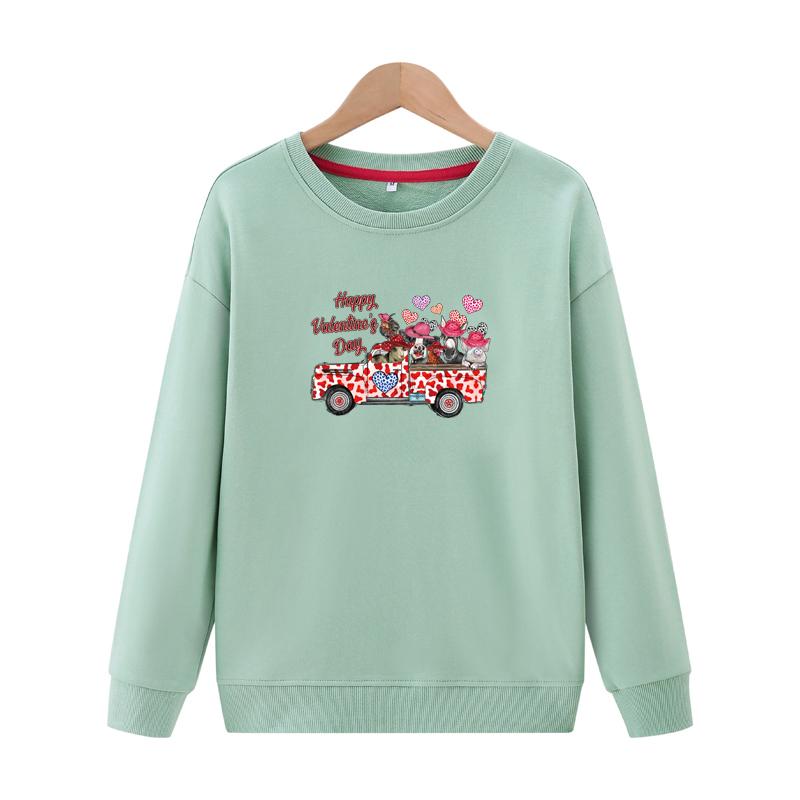 Sticker On Clothes Happy Valentines Day T-Shirt Parches Ropa Hoodies Diy Heat Transfer Sticker Iron On Patches