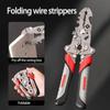 Electrician Wire Crimper Peeler Pliers Cables Stripping Multifunctional Press Plier Terminal Crimping Gross Side Cutting Tool