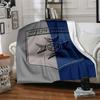 1pc AJ Auxerre Blanket with Custom Name, Gift, for Men and Women, Soft Blanket, Good for Sofa Bed Couch Travel, Lightweight Flannel Blanket